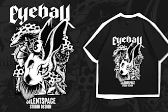 create awesome illustration old school tshirt design
