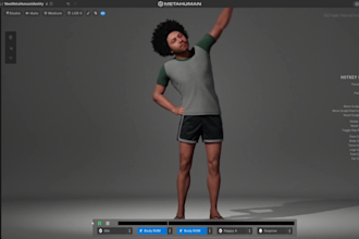 3d realistic metahuman character design 3d human character for 3d game animation