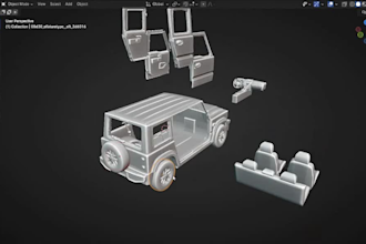 3d car modeling for 3d printing and game development