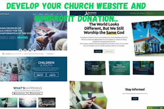 design great websites for nonprofit charity or church websites, donation web