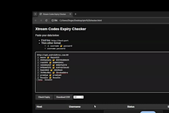 provide iptv xtream codes tester tool to check expiry,status instantly