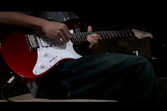 record electric guitar melody