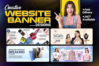 design website banner, slider, and shopify banner
