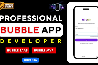 be your bubble io developer for saas or mvp website
