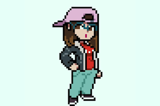 create pixel art character pixel sprite sheet pixel art animation for you