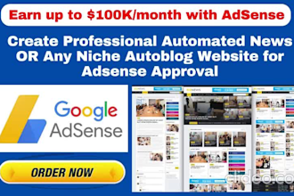 create wordpress auto blog or automated news website for adsense approval