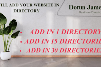 add your website to my high traffic directory for SEO backlinks and exposure