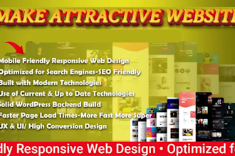 create wordpress responsive web desing UX UI SEO friendly high conversion