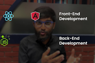 develop angular react website  with node js csharp backend