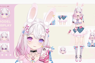 draw and rig live2d model, vtuber commission, 2d vtuber model, vtuber rigging