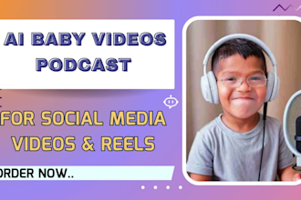 create ai baby podcast for tiktok youtube instagram viral ai baby podcast reel