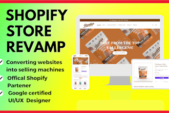 revamp or redesign your shopify website or dropshipping store