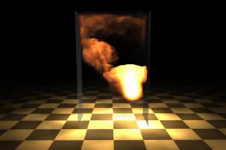 3d water simulation, 3d visual effect, fire explosion, 3d liquid animation