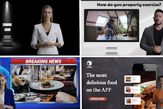 make ai spokesperson  video with human avatar for ads , promo
