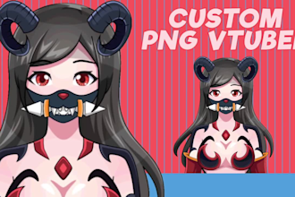 design professional pngtuber avatar model for streamer