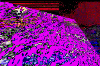 design moody album covers using glitch, texture and noise aesthetics