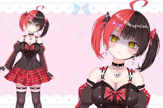 design rig your live2d vtuber model, chibi, anime, pngtuber assets for streaming