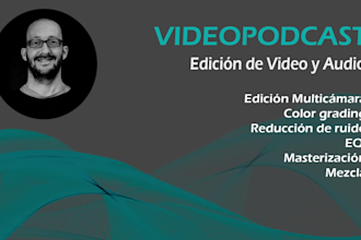 editaré profesionalmente tu videopodcast y quedará excelente