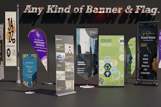 do roll up banner, retractable banner or professional feather flag