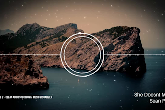 create 3 stylish audio spectrum or music visualizer