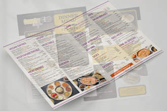 design a luxury food menu that converts