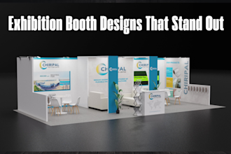 create your exhibition trade show booth and backdrop design