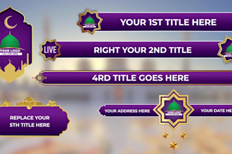 create attractive islamic lower third