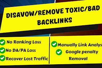 remove backlinks, create diavow file to reduce spam score