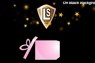 put your logo or name in gift box animation