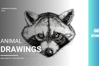 draw realistic hand drawn sketches of animals