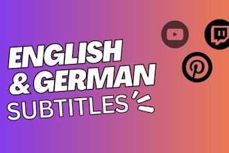 add subtitles to your video in german and english