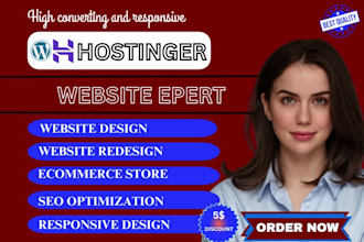 create hostinger website custom wordpress website design website maintenance