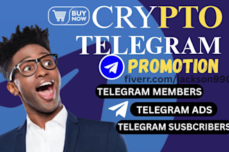 grow crypto telegram promotion, crypto telegram marketing, telegram subscribers