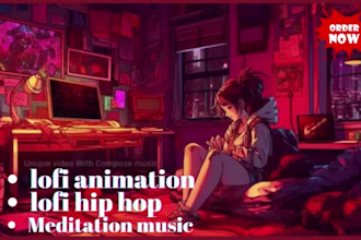 create chill lofi visual loops with ambient or lofi music