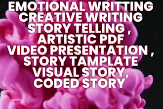 craft emotional story,imagination,human feelings into art