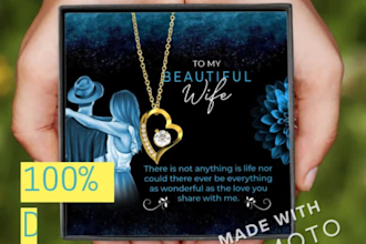 design custom profitable necklaces box massage card design