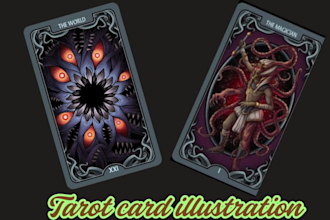 design tarot oracle zodiac card game illustration, art nouveau, tcg card deck