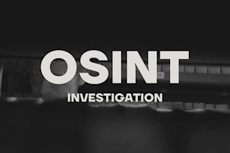 be your osint investigator