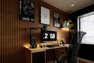 design your office, home office, gaming room interior design