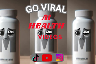 create ai health supplement reels, tiktok videos, and youtube shorts