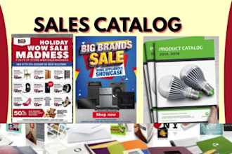 design promotional product catalog, sale sheet, brochure, booklet
