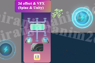 do unity 2d effect and unity vfx, particle effect