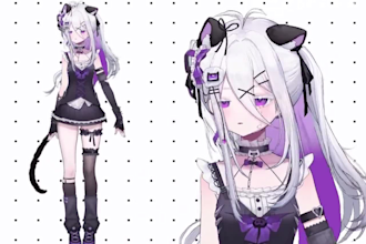 create vtuber commission rigging live2d model anime art animation avatar chibi