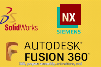 desing on fusion 360, solidworks or siemens nx