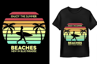 create vintage t shirt design with custom retro style