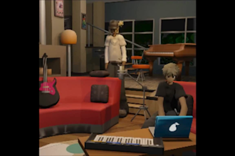 create 3d low poly animation 3d vtuber character model in n64 ps1 ps2 psx style