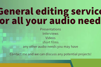 edit, reduce noise, and enhance quality for any of your audio needs