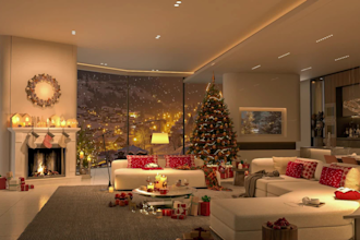 create cozy luxury apartment  snow video for jazz  music