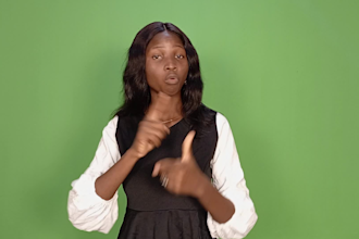 transcribe american sign language to english language