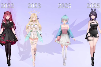 design and rig male or female 2d model live2d vtuber model live2d vbriger